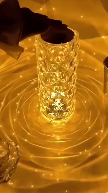 Lampa Crystal Diamond- Funcție antingere, Multicolor, RGB, cu telecomandă