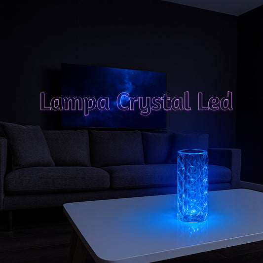 Lampa Crystal Diamond- Funcție antingere, Multicolor, RGB, cu telecomandă