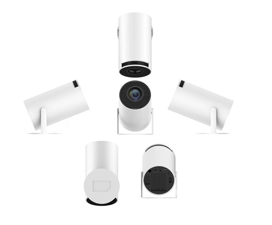 Proiector LED Portabil cu rotație de 180°,suport 4K Ultra HD, raport de aspect 16:10