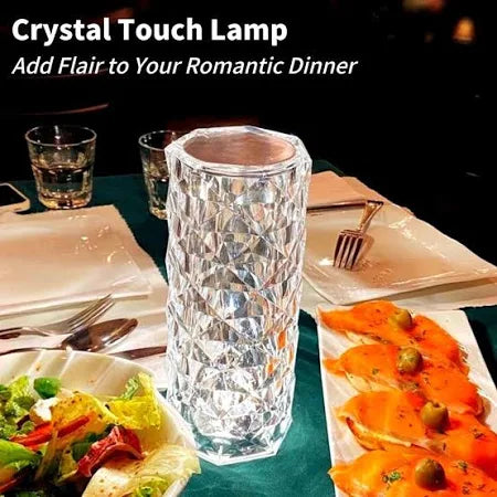 Lampa Crystal Diamond- Funcție antingere, Multicolor, RGB, cu telecomandă